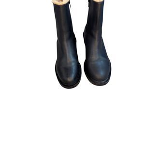 Matisse‎ Black Leather Block Heel Ankle Boots Silver Grommets Southwest 9.5M